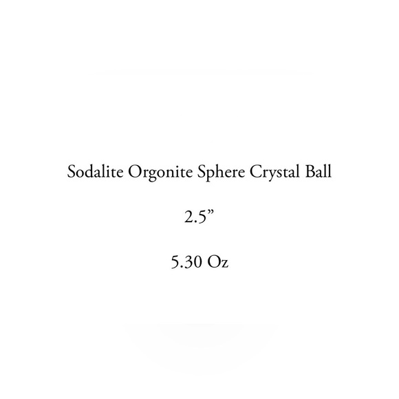 Sodalite Crystal Orgonite Sphere - Picture 4 of 5